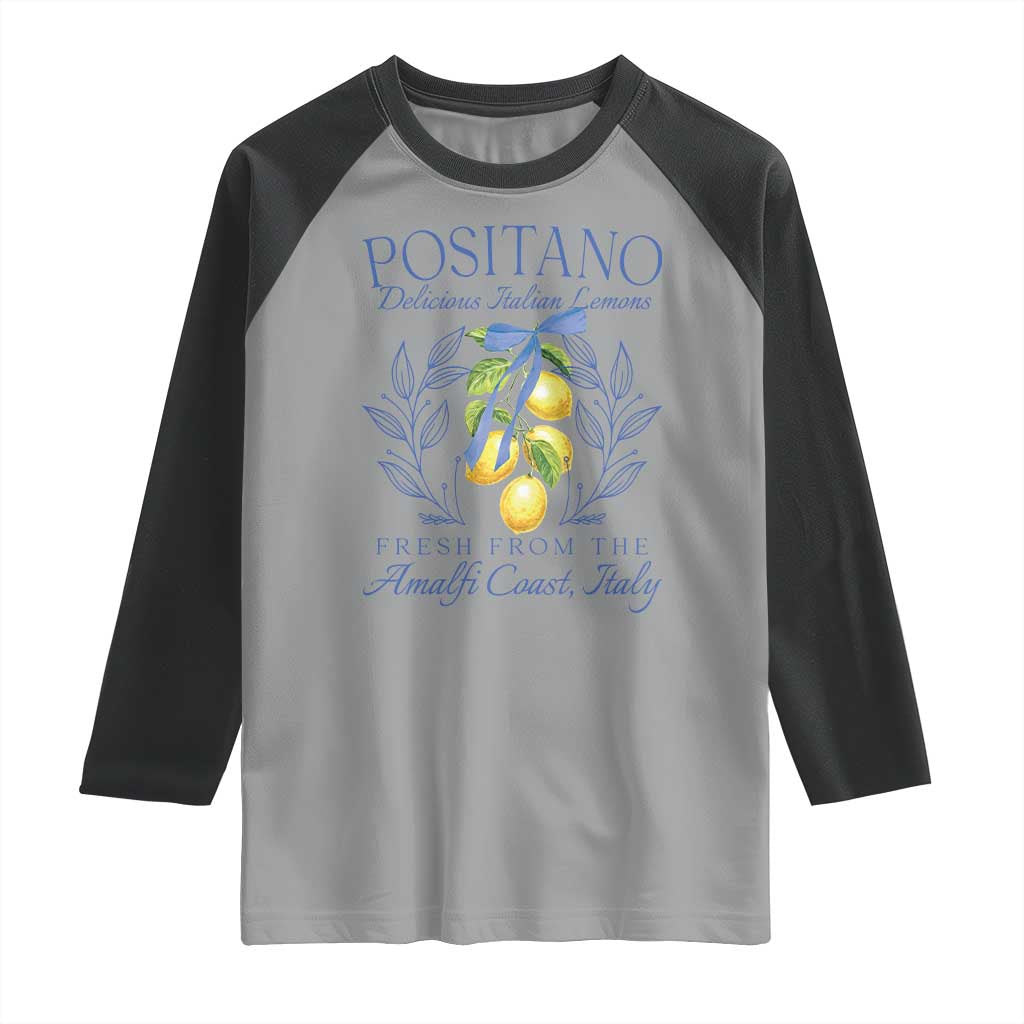 Positano Italy Raglan Shirt Amalfi Coast Italian Lemons Town Italy Vacation - Wonder Print Shop