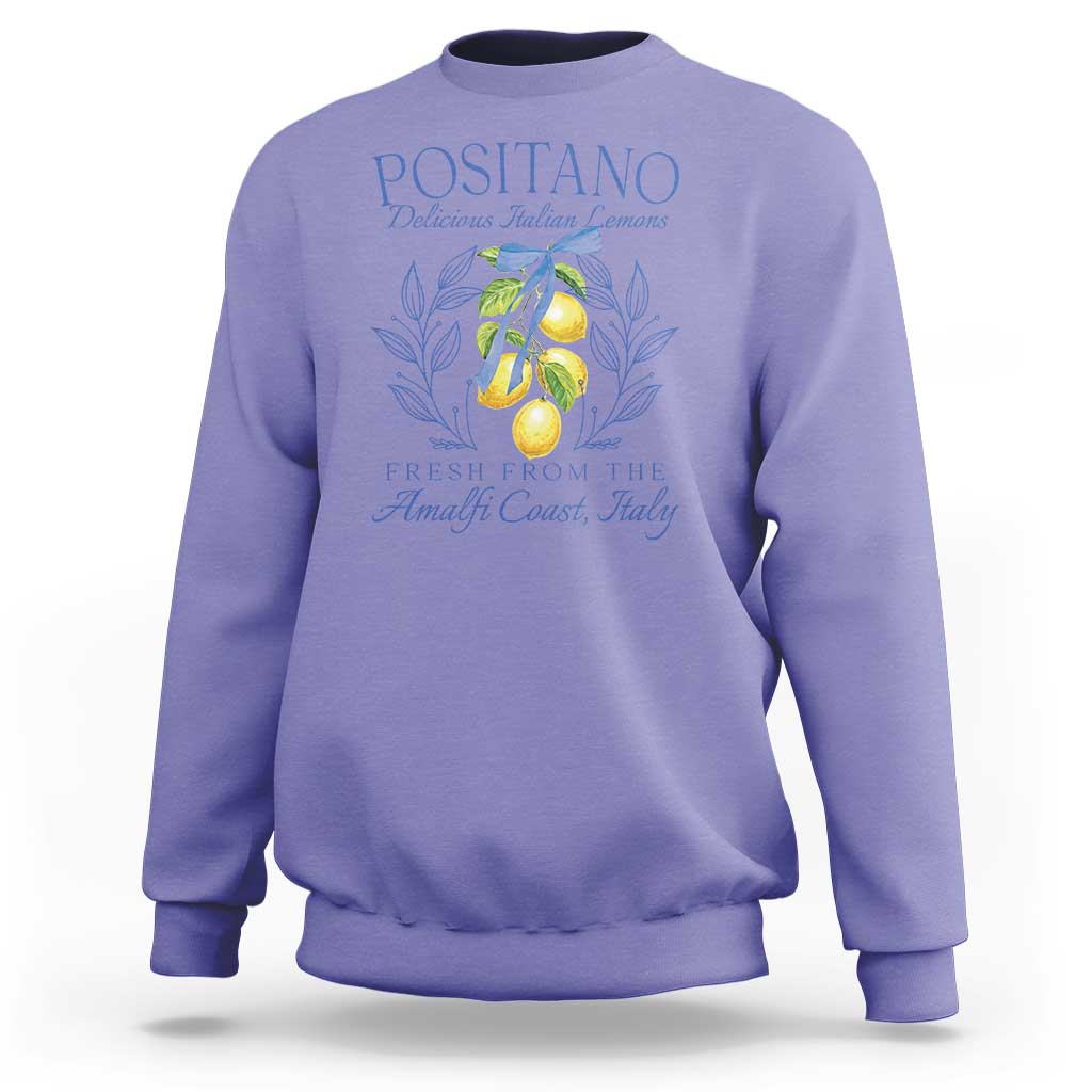 Positano Italy Sweatshirt Amalfi Coast Italian Lemons Town Italy Vacation - Wonder Print Shop