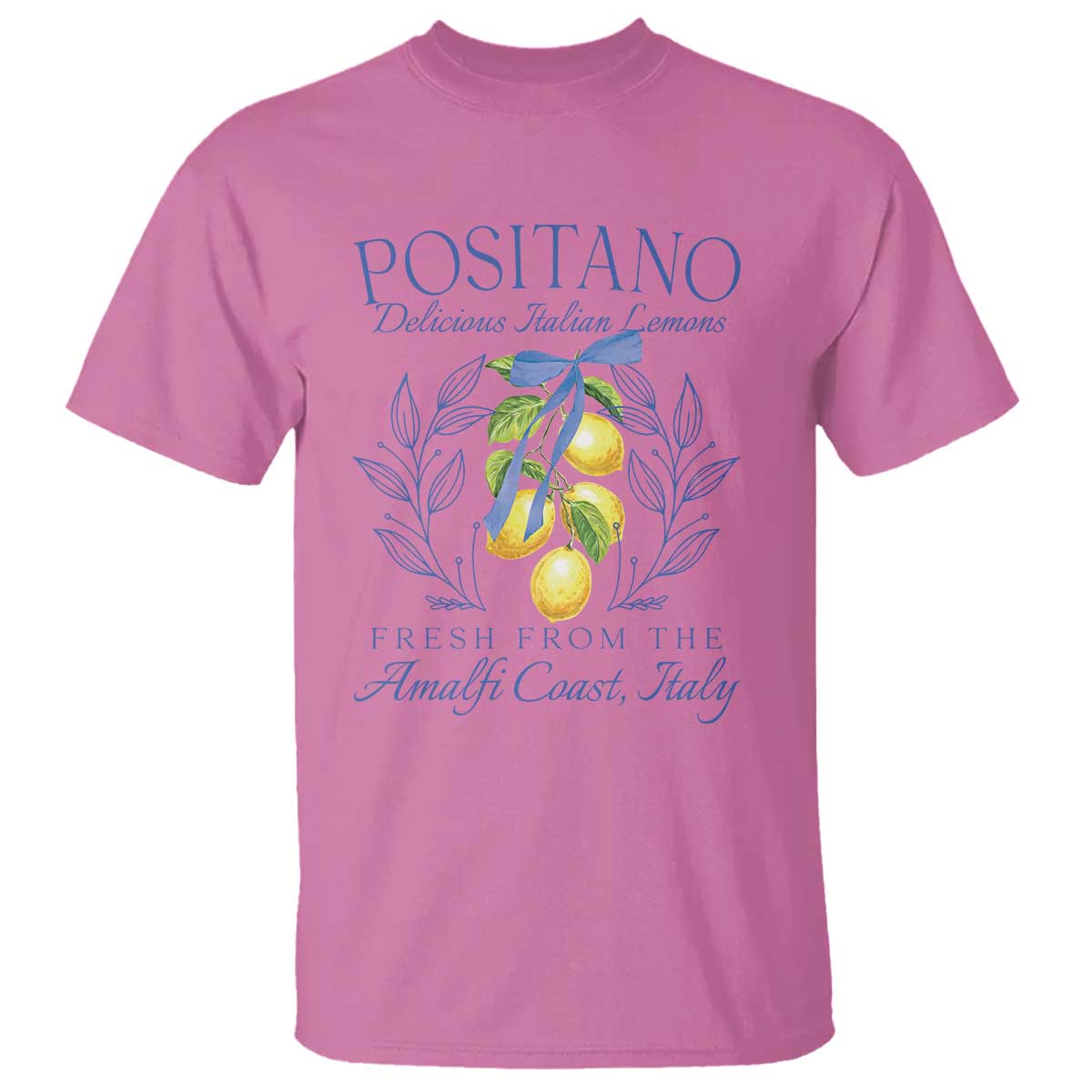 Positano Italy T Shirt Amalfi Coast Italian Lemons Town Italy Vacation - Wonder Print Shop