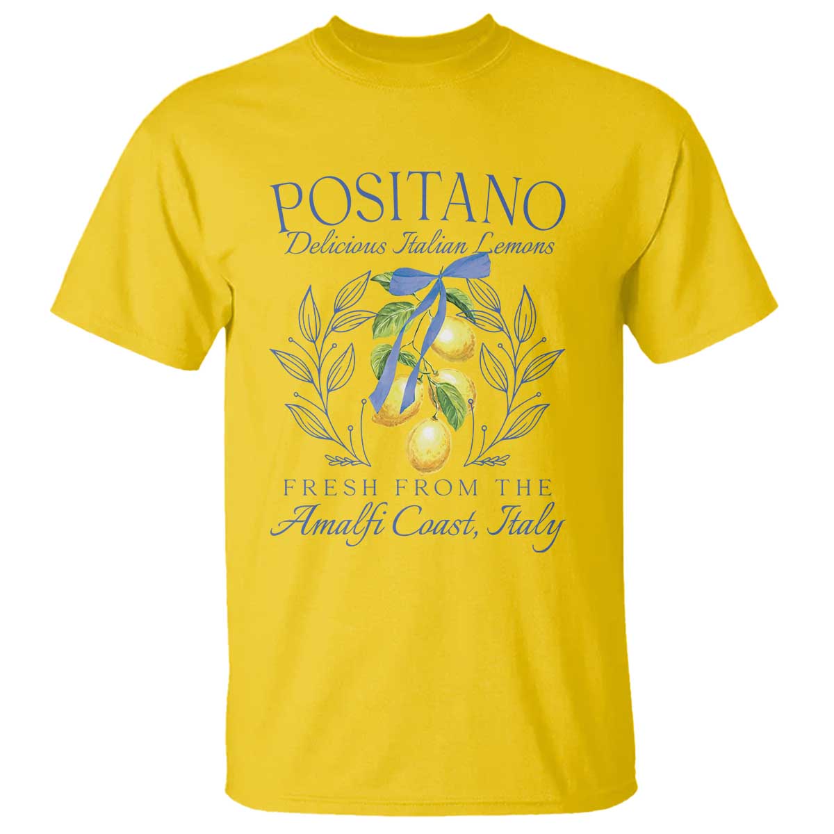 Positano Italy T Shirt Amalfi Coast Italian Lemons Town Italy Vacation - Wonder Print Shop