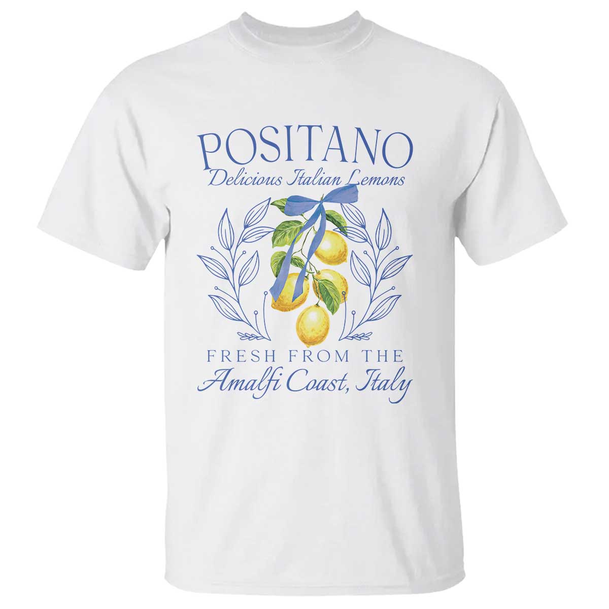 Positano Italy T Shirt Amalfi Coast Italian Lemons Town Italy Vacation - Wonder Print Shop
