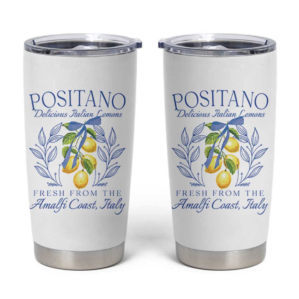 Positano Italy Tumbler Cup Amalfi Coast Italian Lemons Town Italy Vacation - Wonder Print Shop