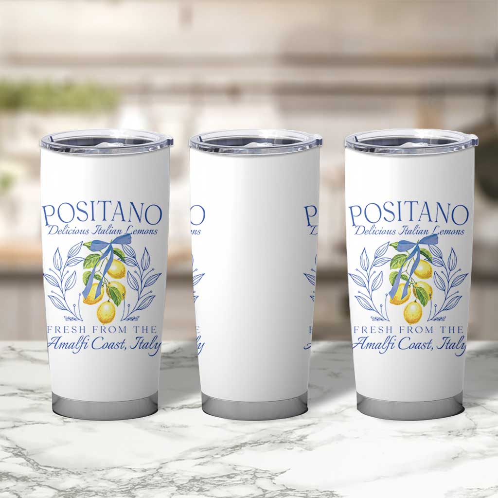Positano Italy Tumbler Cup Amalfi Coast Italian Lemons Town Italy Vacation - Wonder Print Shop