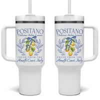 Positano Italy Tumbler With Handle Amalfi Coast Italian Lemons Town Italy Vacation - Wonder Print Shop