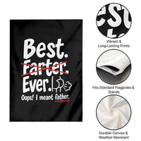 Retro Dad Worlds Best Farter I Mean Father Garden Flag Funny Gag Gift Birthday Husband Dad Fathers Day