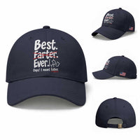Retro Dad Worlds Best Farter I Mean Father Baseball Cap Funny Gag Gift Birthday Husband Dad Fathers Day