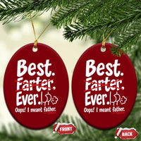 Retro Dad Worlds Best Farter I Mean Father Ceramic Ornament Funny Gag Gift Birthday Husband Dad Fathers Day