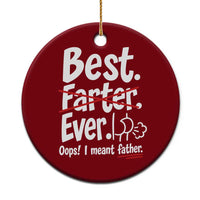 Retro Dad Worlds Best Farter I Mean Father Ceramic Ornament Funny Gag Gift Birthday Husband Dad Fathers Day