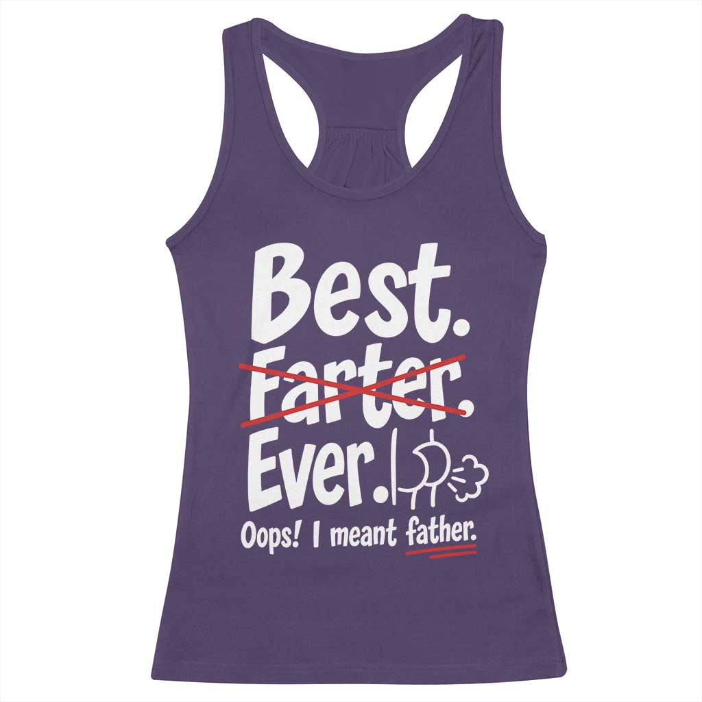 Retro Dad Worlds Best Farter I Mean Father Racerback Tank Top Funny Gag Gift Birthday Husband Dad Fathers Day