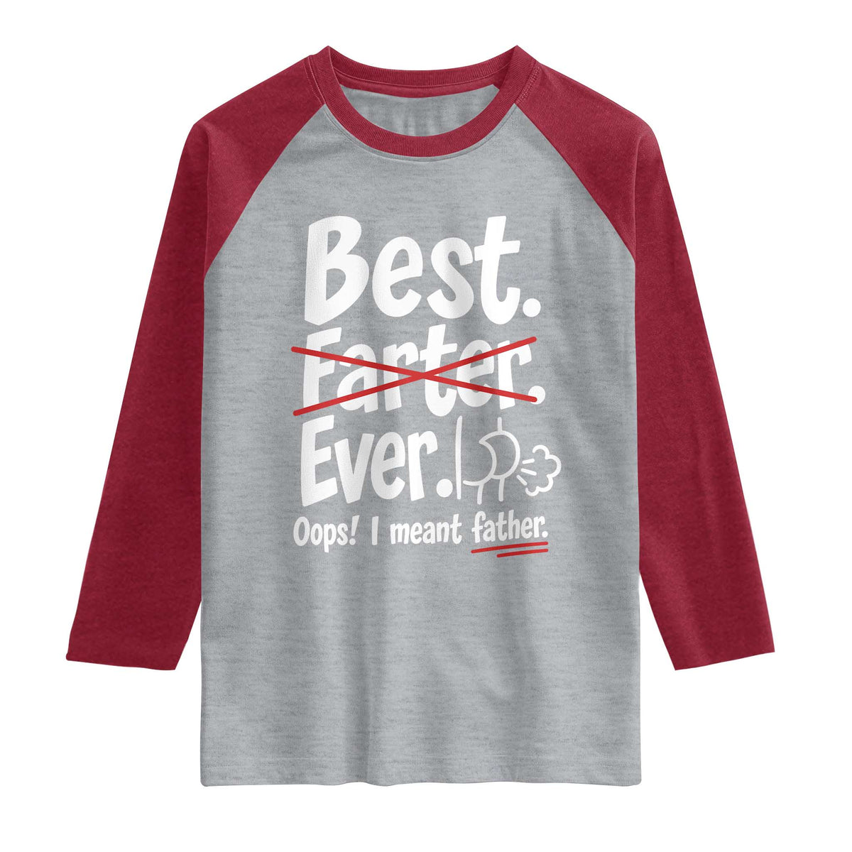Retro Dad Worlds Best Farter I Mean Father Raglan Shirt Funny Gag Gift Birthday Husband Dad Fathers Day
