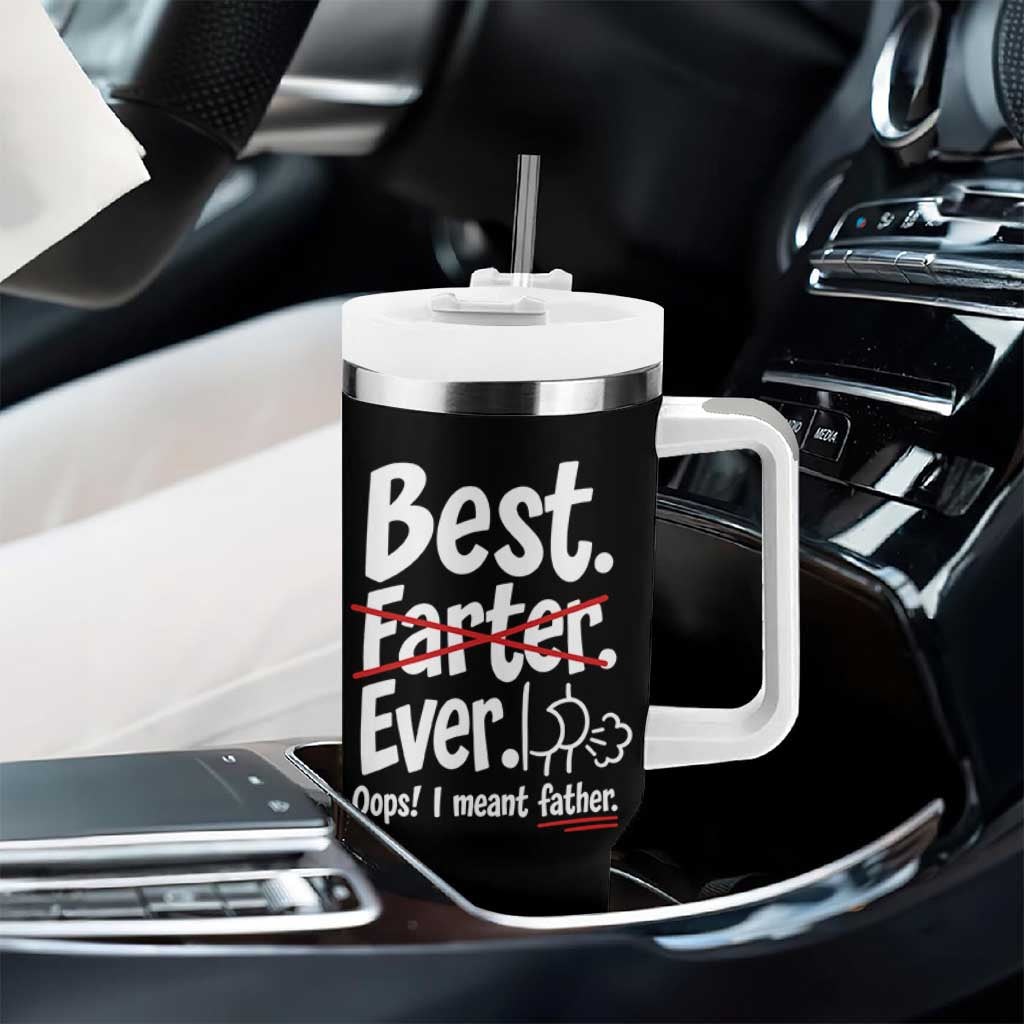 Retro Dad Worlds Best Farter I Mean Father Tumbler With Handle Funny Gag Gift Birthday Husband Dad Fathers Day