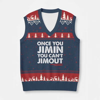 Once You Jimin You Cant Jimout V-Neck Knit Sweater Vest