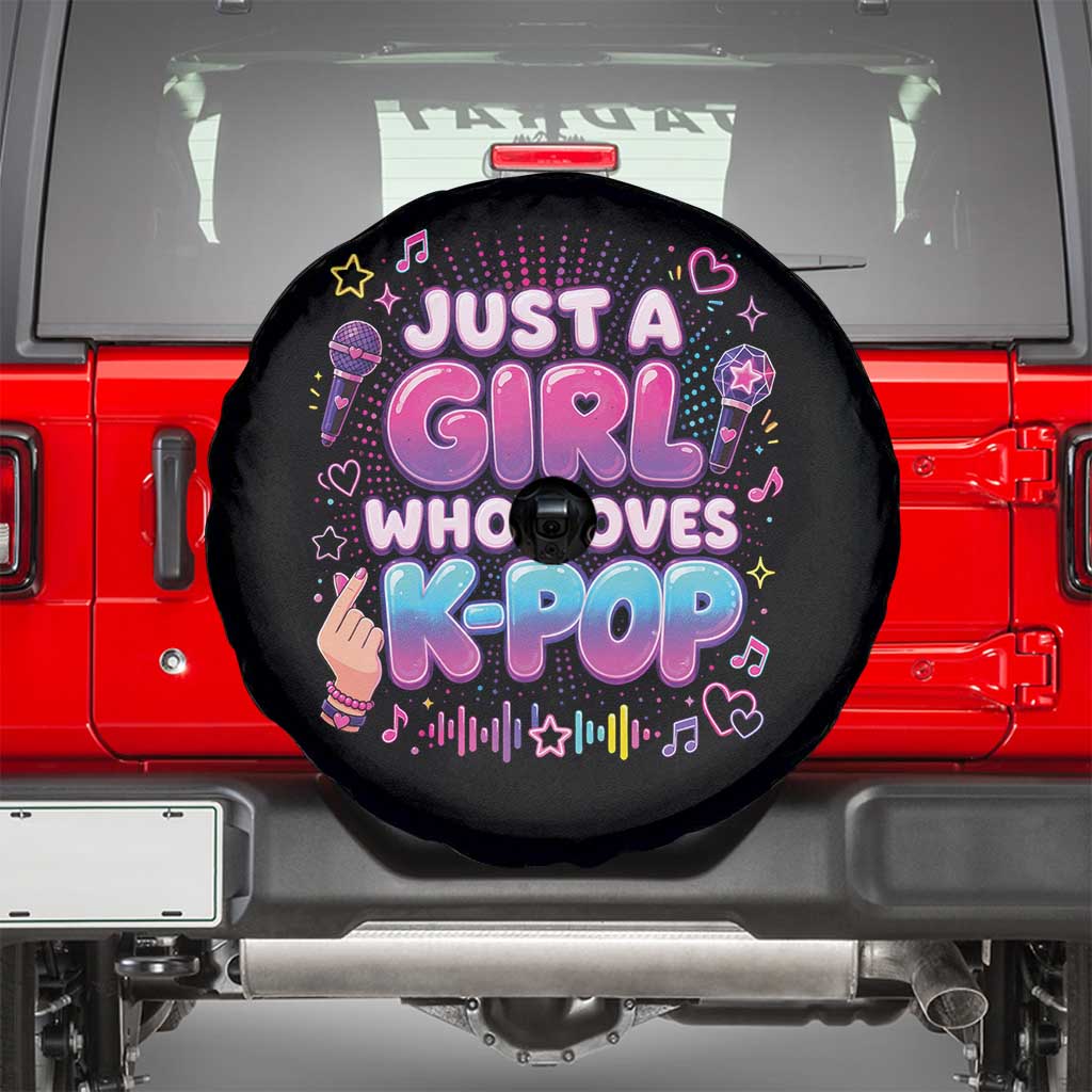 Kpop Lover Spare Tire Cover Just a Girl Who Loves K-Pop Korean Music