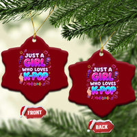Kpop Lover Ceramic Ornament Just a Girl Who Loves K-Pop Korean Music