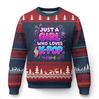 Kpop Lover Ugly Christmas Sweater Just a Girl Who Loves K-Pop Korean Music