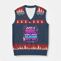 Kpop Lover V-Neck Knit Sweater Vest Just a Girl Who Loves K-Pop Korean Music