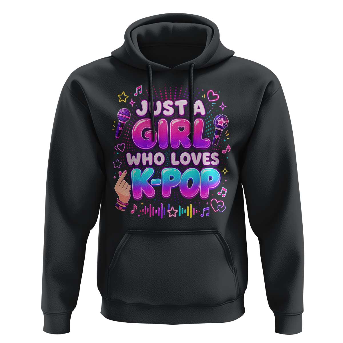 Kpop Lover Hoodie Just a Girl Who Loves K-Pop Korean Music