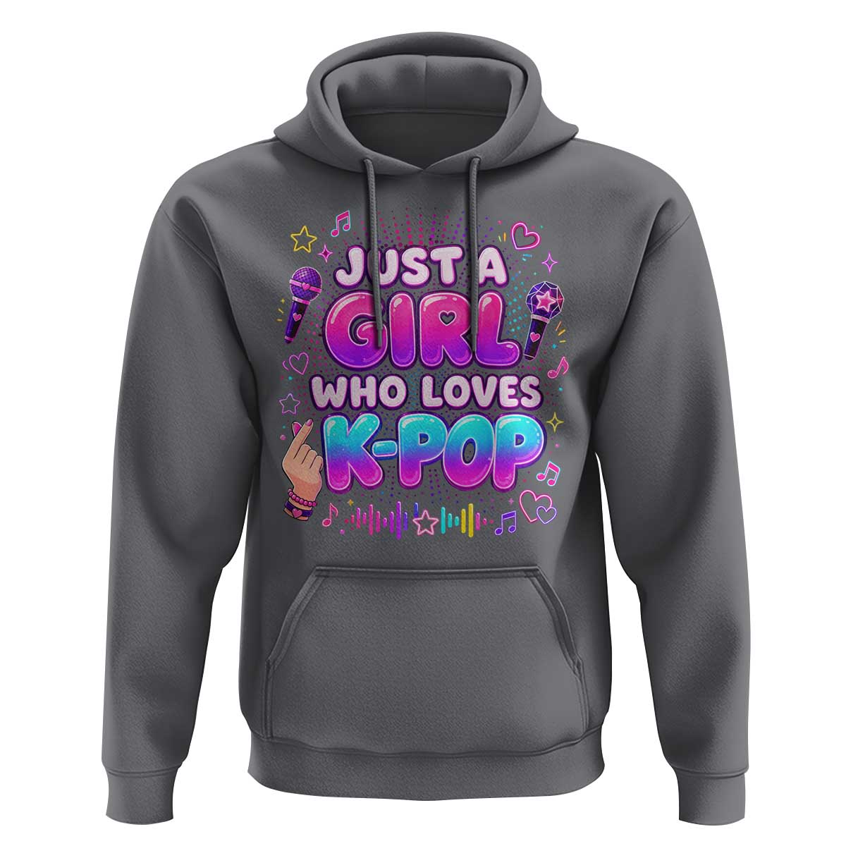 Kpop Lover Hoodie Just a Girl Who Loves K-Pop Korean Music