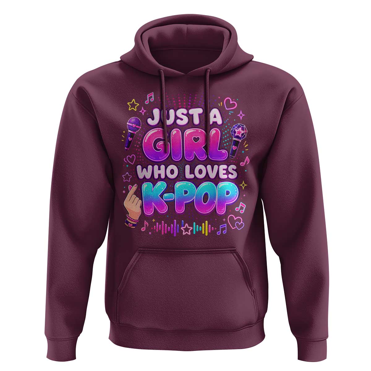 Kpop Lover Hoodie Just a Girl Who Loves K-Pop Korean Music