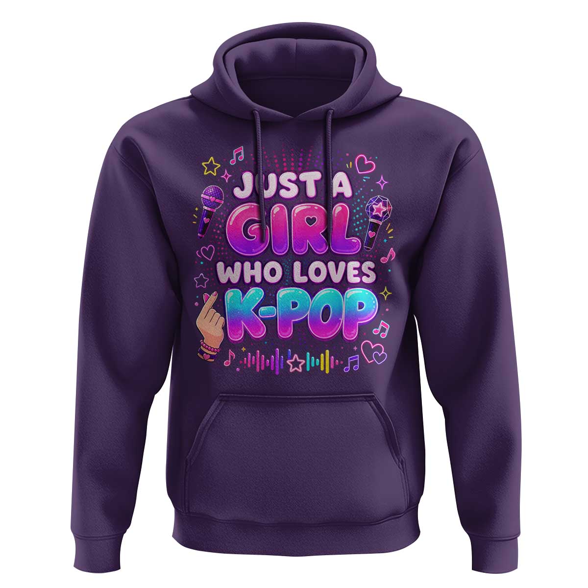 Kpop Lover Hoodie Just a Girl Who Loves K-Pop Korean Music