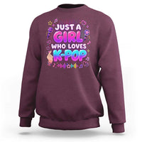 Kpop Lover Sweatshirt Just a Girl Who Loves K-Pop Korean Music