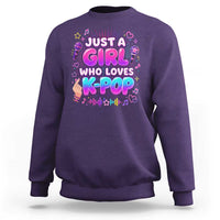 Kpop Lover Sweatshirt Just a Girl Who Loves K-Pop Korean Music