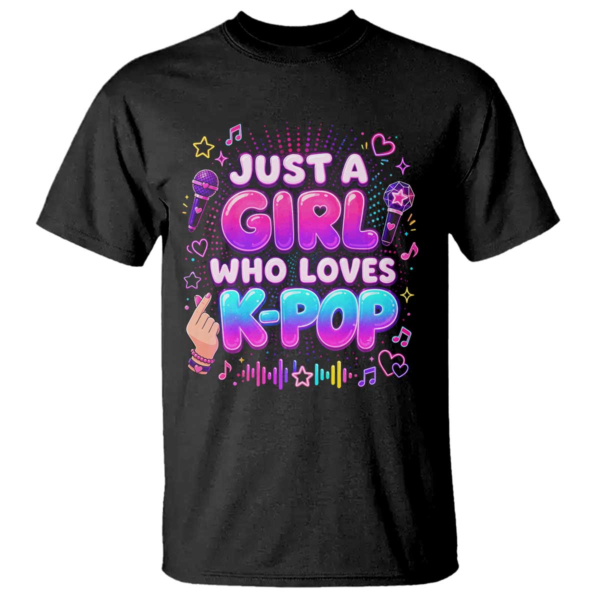 Kpop Lover T Shirt Just a Girl Who Loves K-Pop Korean Music