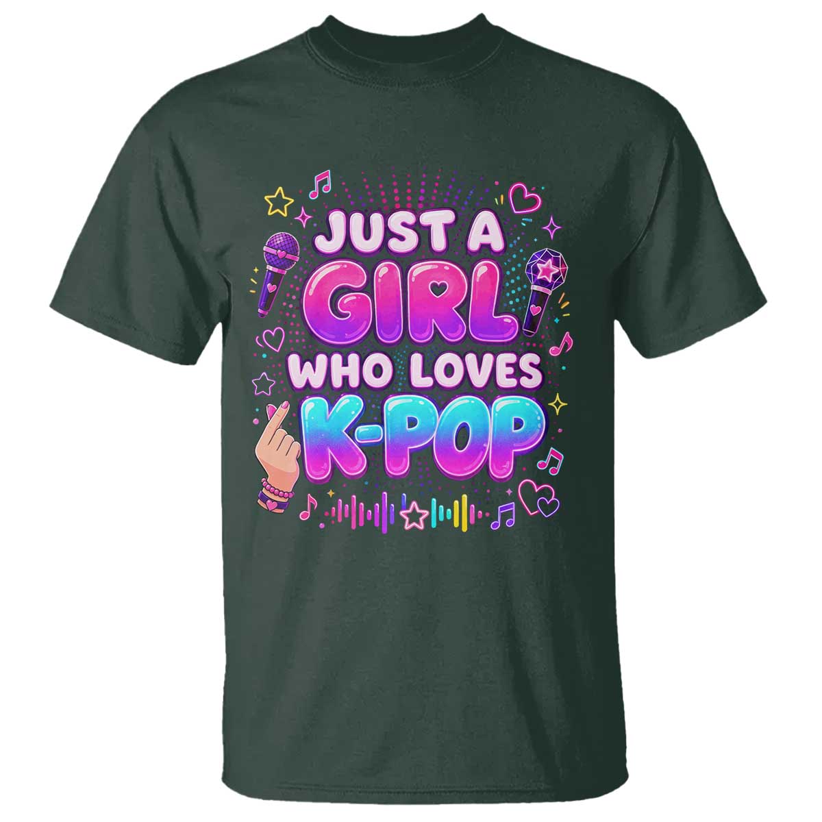 Kpop Lover T Shirt Just a Girl Who Loves K-Pop Korean Music