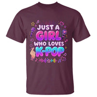 Kpop Lover T Shirt Just a Girl Who Loves K-Pop Korean Music