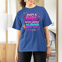 Kpop Lover T Shirt For Women Just a Girl Who Loves K-Pop Korean Music