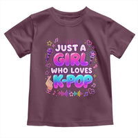 Kpop Lover Toddler T Shirt Just a Girl Who Loves K-Pop Korean Music