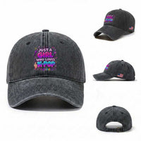 Kpop Lover Washed Cotton Baseball Cap Just a Girl Who Loves K-Pop Korean Music