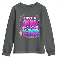 Kpop Lover Youth Sweatshirt Just a Girl Who Loves K-Pop Korean Music