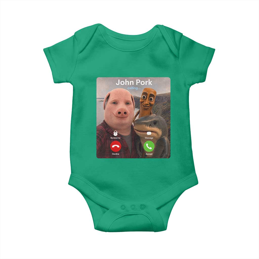 Tung Tung Tung Sahur John Pork Calling Baby Onesie Tralalero Tralala Meme Brainrot Funny