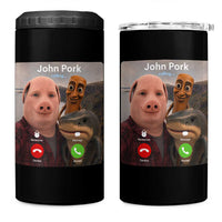 Tung Tung Tung Sahur John Pork Calling 4 in 1 Can Cooler Tumbler Tralalero Tralala Meme Brainrot Funny