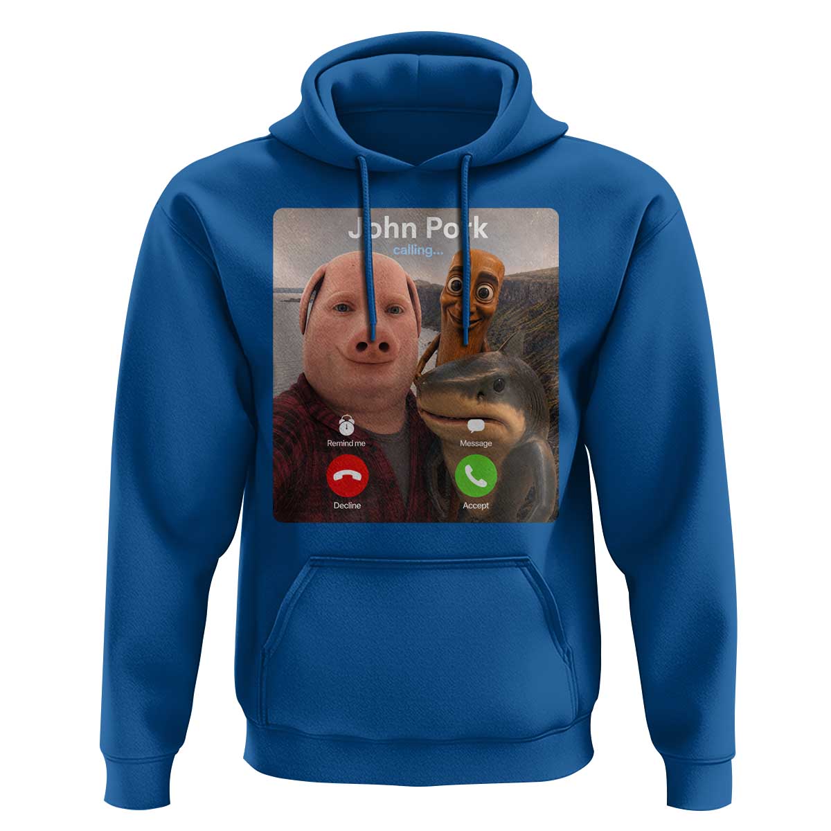 Tung Tung Tung Sahur John Pork Calling Hoodie Tralalero Tralala Meme Brainrot Funny