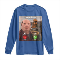 Tung Tung Tung Sahur John Pork Calling Long Sleeve Shirt Tralalero Tralala Meme Brainrot Funny