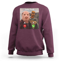 Tung Tung Tung Sahur John Pork Calling Sweatshirt Tralalero Tralala Meme Brainrot Funny