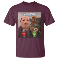 Tung Tung Tung Sahur John Pork Calling T Shirt Tralalero Tralala Meme Brainrot Funny