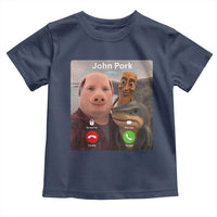 Tung Tung Tung Sahur John Pork Calling Toddler T Shirt Tralalero Tralala Meme Brainrot Funny
