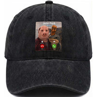 Tung Tung Tung Sahur John Pork Calling Washed Cotton Baseball Cap Tralalero Tralala Meme Brainrot Funny