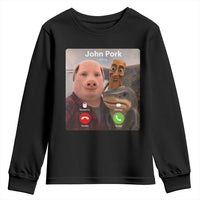 Tung Tung Tung Sahur John Pork Calling Youth Sweatshirt Tralalero Tralala Meme Brainrot Funny