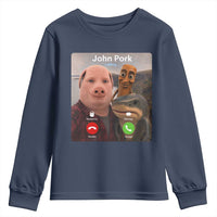Tung Tung Tung Sahur John Pork Calling Youth Sweatshirt Tralalero Tralala Meme Brainrot Funny