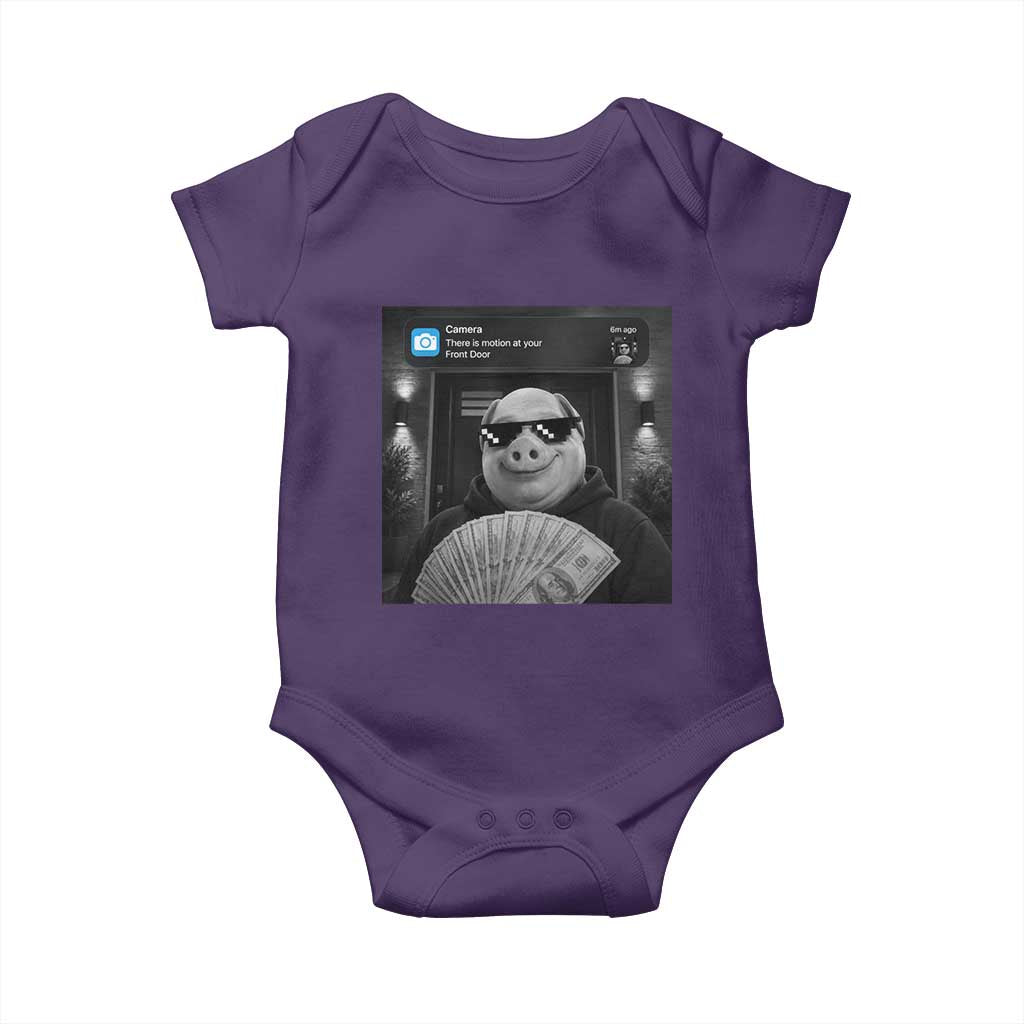John Pork Meme Baby Onesie There Is Motion At Your Front Door Funny Brainrot