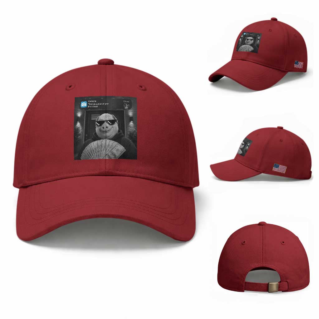 John Pork Meme Baseball Cap There Is Motion At Your Front Door Funny Brainrot