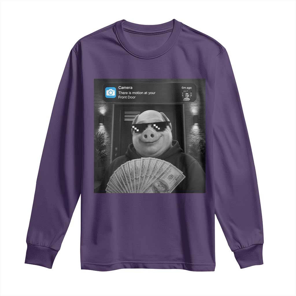 John Pork Meme Long Sleeve Shirt There Is Motion At Your Front Door Funny Brainrot