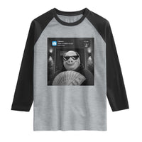 John Pork Meme Raglan Shirt There Is Motion At Your Front Door Funny Brainrot