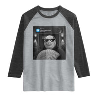 John Pork Meme Raglan Shirt There Is Motion At Your Front Door Funny Brainrot