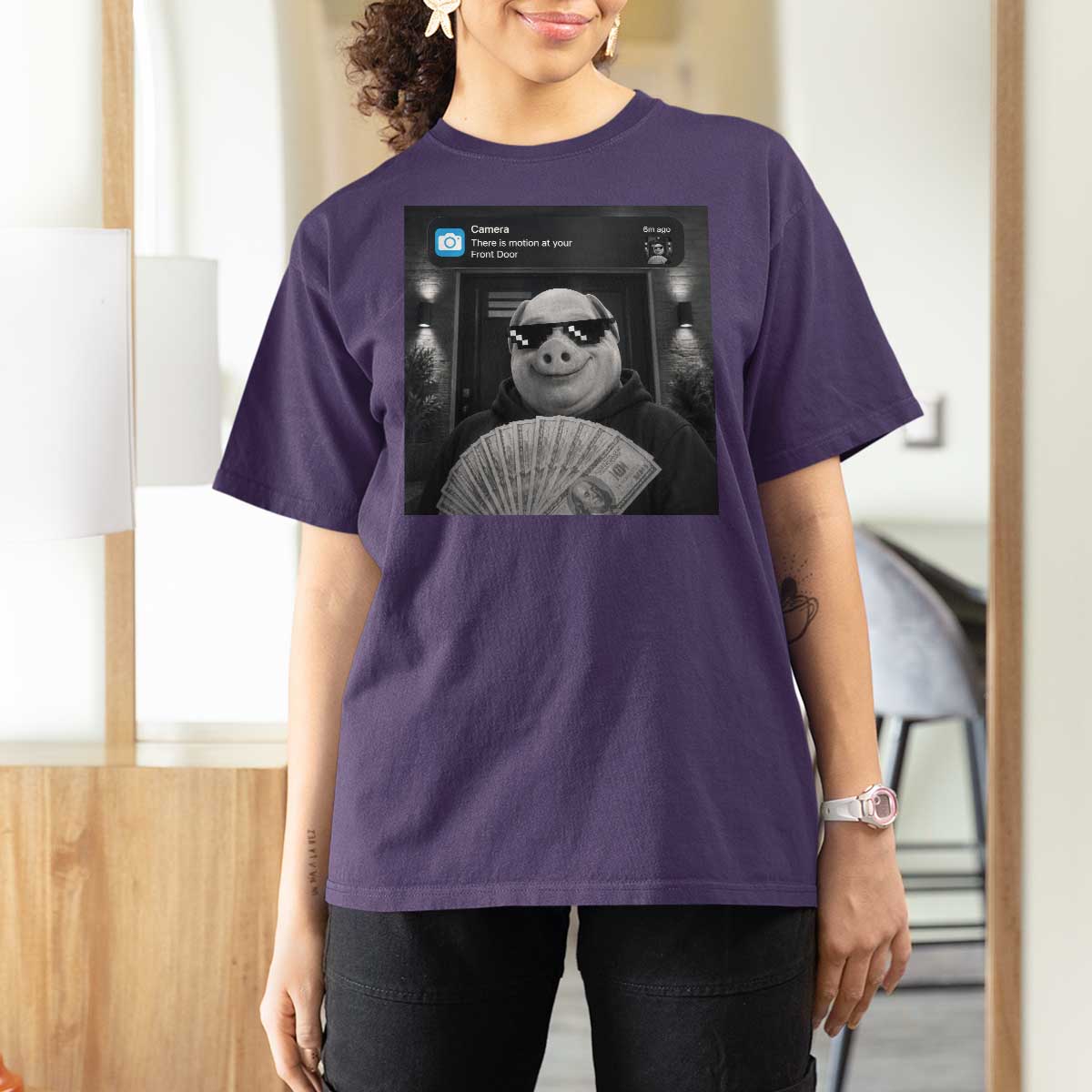 John Pork Meme T Shirt For Women There Is Motion At Your Front Door Funny Brainrot