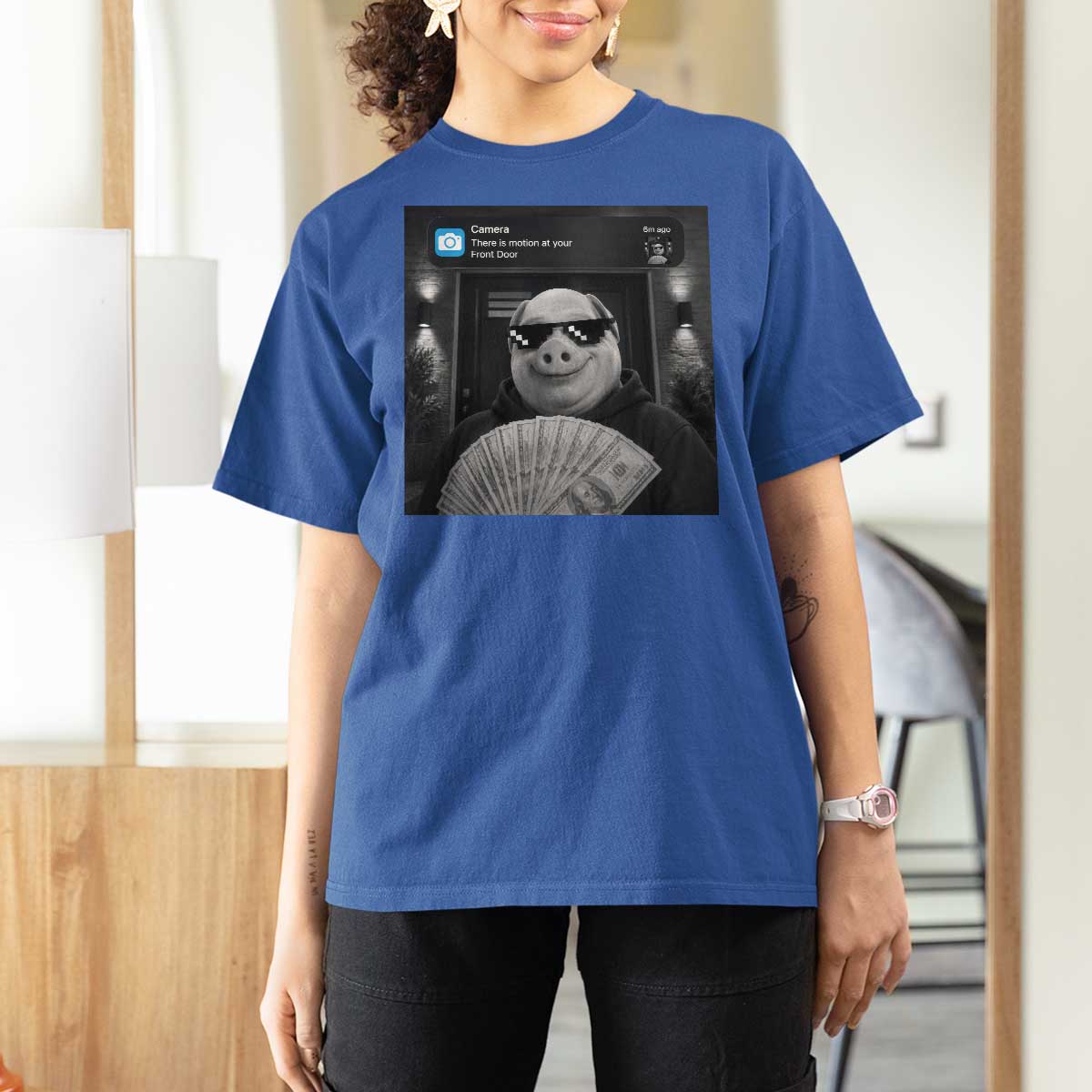 John Pork Meme T Shirt For Women There Is Motion At Your Front Door Funny Brainrot